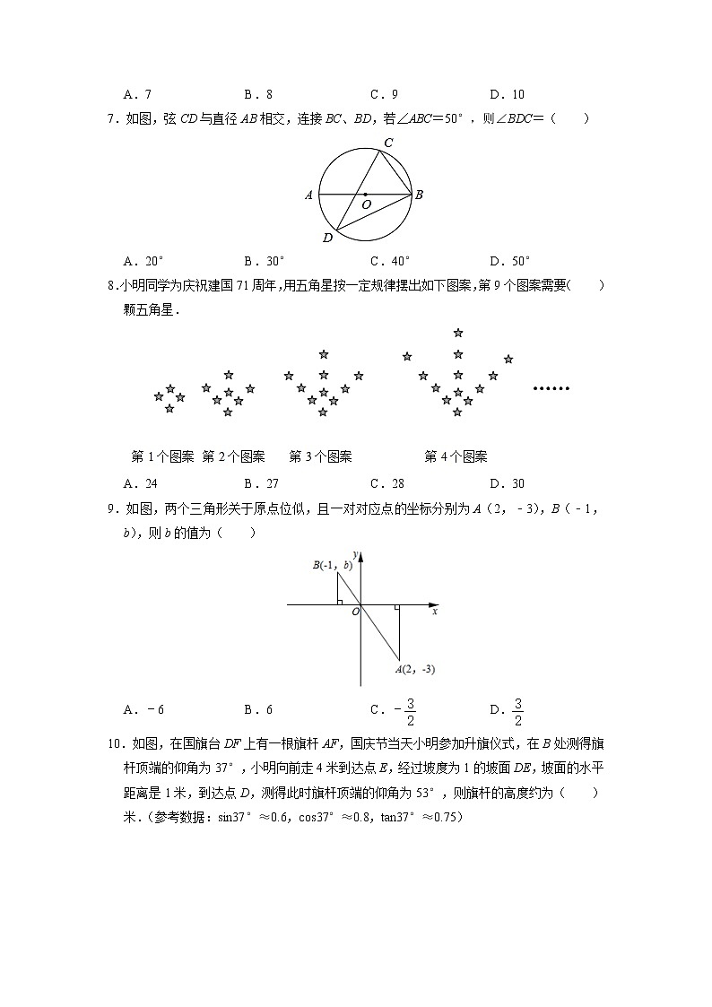 2021年中考考前最后一卷【重庆A卷】数学02