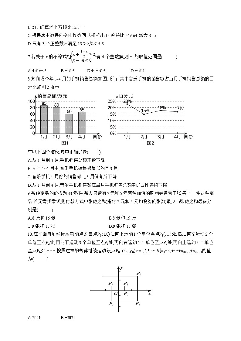 人教版数学七年级下册期末综合测评卷(二)02