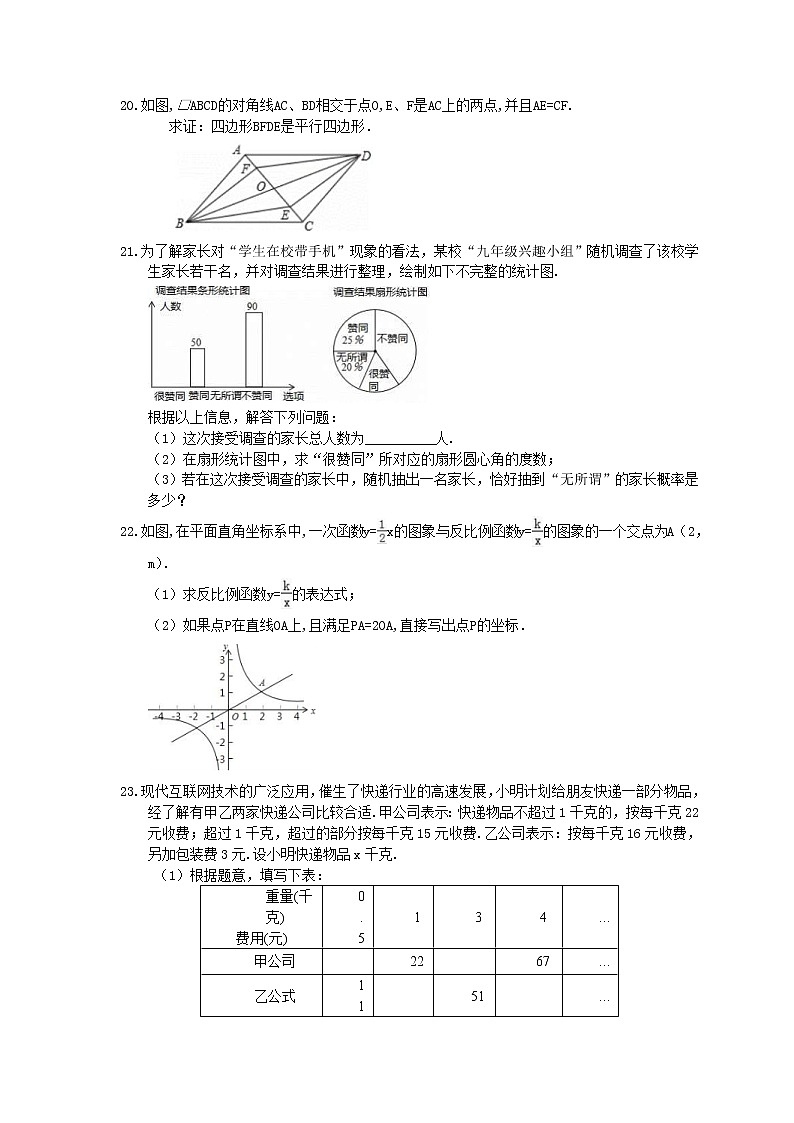 2021年广西柳州市中考模拟复习试卷八(含答案)03