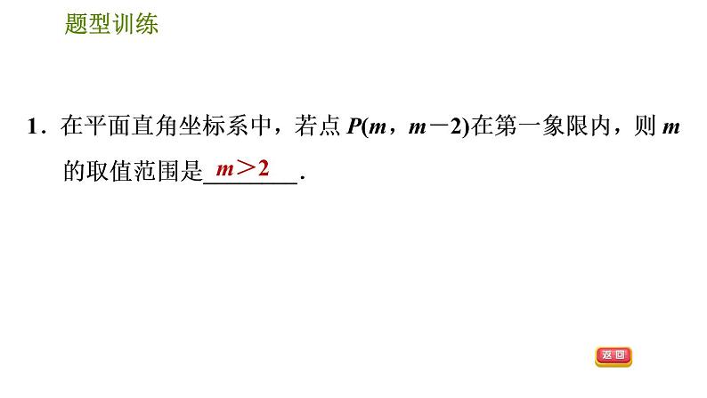 人教版数学七年级下册 4.2 《巧用直角坐标系中点的坐标特征解相关问题》训练课件(含答案)03