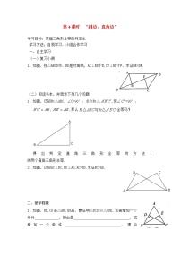 人教版八年级上册12.2 三角形全等的判定第4课时学案及答案