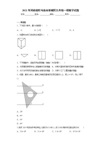 2021年河南省駐馬店市驛城區(qū)九年級(jí)一模數(shù)學(xué)試題（word版 含答案）