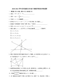 2020-2021学年苏科版七年级下册数学期末冲刺试题（word版 含答案）