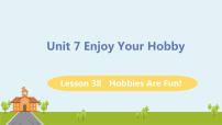 初中英语冀教版八年级上册Lesson 38 Hobbies Are Fun!课堂教学课件ppt