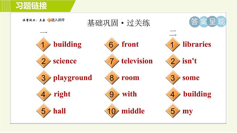 外研版七年级上册英语习题课件 Module3 Period 4 Unit 2 B第2页
