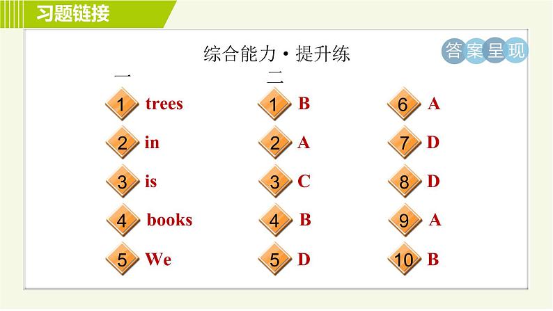 外研版七年级上册英语习题课件 Module3 Period 4 Unit 2 B第4页
