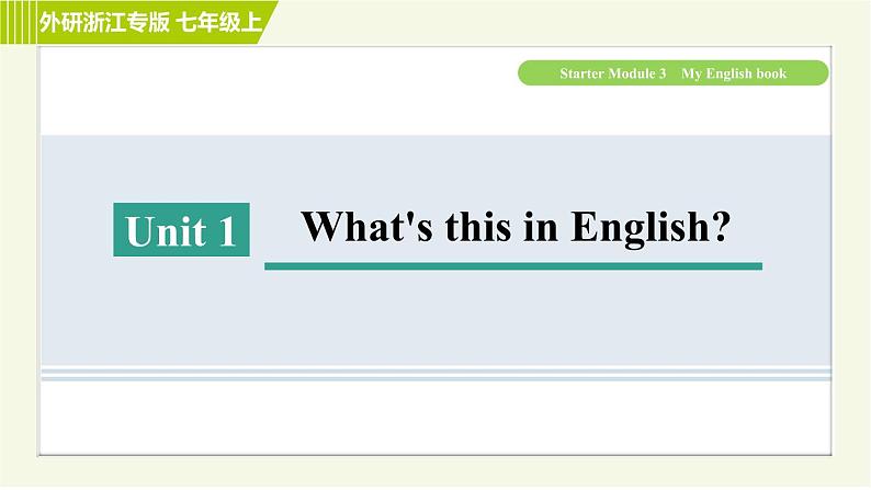 外研版七年级上册英语习题课件 Starter Module 3 Unit 1第1页
