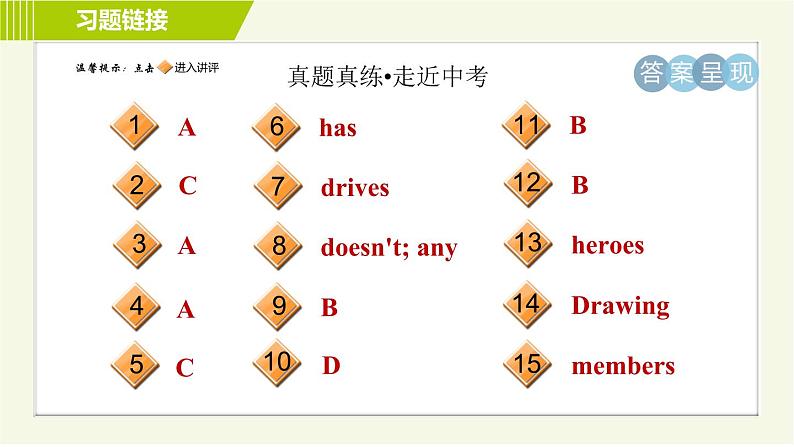 译林版七年级上册英语习题课件 Unit2 单元整合与拔高第2页