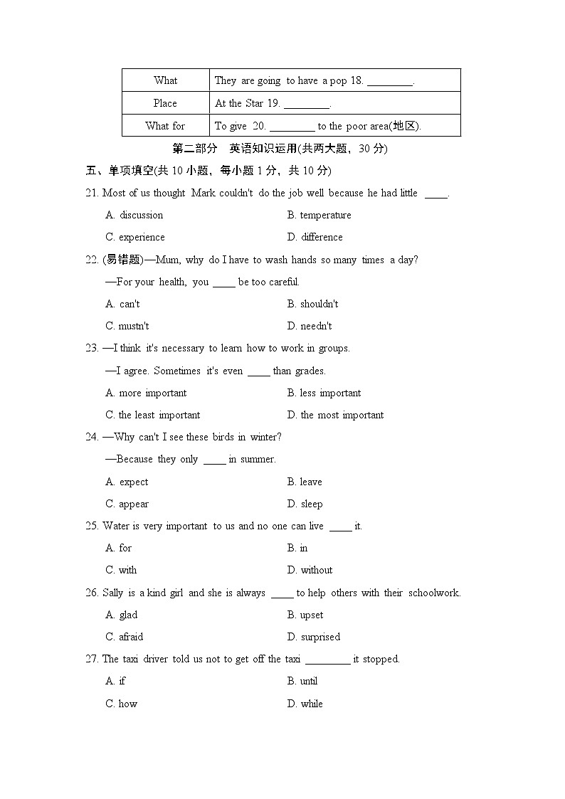 2021-2022学年人教版八年级上册英语 期末测试卷(二)03
