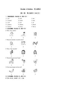 初中英语外研版 (新标准)八年级下册Module 6 Hobbies综合与测试优秀单元测试课时练习