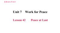 英语九年级下册Lesson 42 Peace at Last习题课件ppt