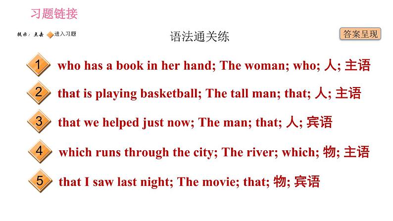 人教版九年级上册英语习题课件 Unit9 课时3 Section A(Grammar Focus-4c)第2页
