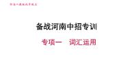 人教版九年级上册英语习题课件 备战河南中招专训 专项一　词汇运用