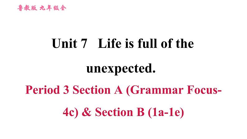 鲁教五四版九年级全一册英语习题课件 Unit7 Period 3 Section A(Grammar Focus-4c)& Section B (1a-1e)01