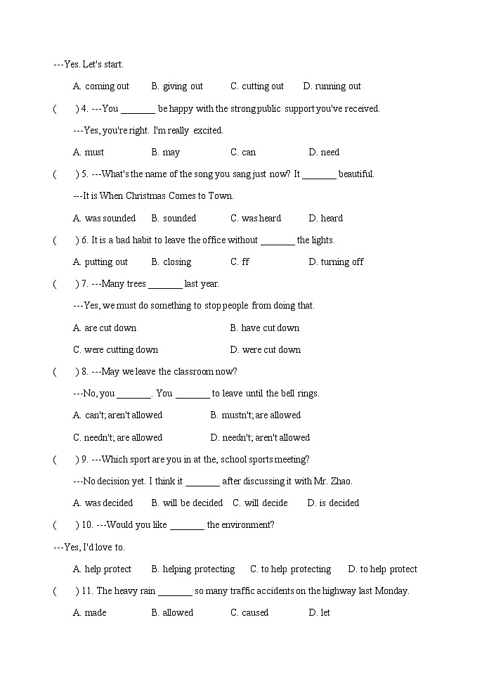 牛津譯林版八年級英語下冊Module 2 Unit 8 A green world 習(xí)題第2頁