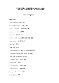 初中英语牛津版 (深圳&广州)八年级上册（2013秋审查）Module2 Science and technologyUnit  3  Computers学案