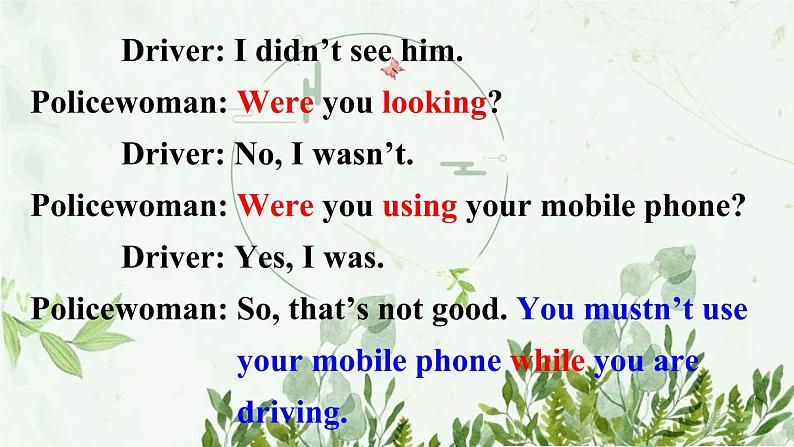 初中英语 外研(新标准)版 八年级上册Module 8 Accidents Unit1 While the lights were changing to red, a car suddenly appeared同步教案 课件 练习08