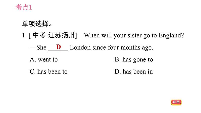 外研版九年级下册英语课件 Module 7 中考考点专练第4页