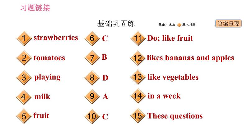 人教版七年级上册英语习题课件 Unit6 课时5 Section B (3a-3b)& Self Check第2页