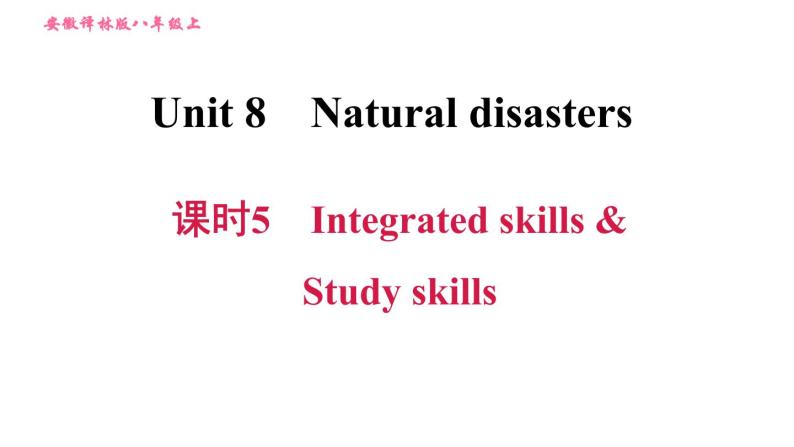 牛津版八年级上册英语习题课件 Unit8 课时5 Integrated skills & Study skills01