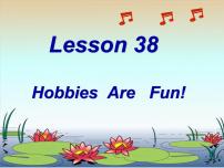 初中英语冀教版八年级上册Lesson 38 Hobbies Are Fun!教学ppt课件