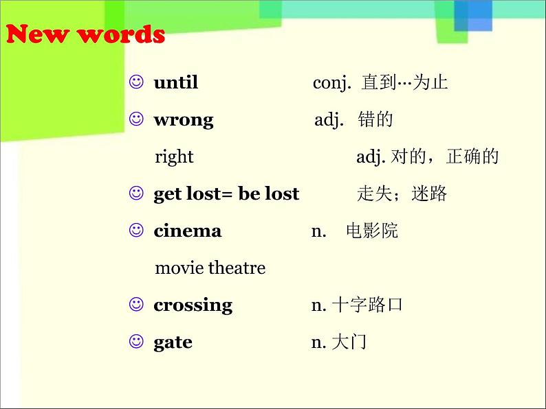 冀教版八年级英语上册 Unit 4 Lesson 21- Eat a Donut and Turn Right-资源套餐【教学设计+课件+习题+素材】04