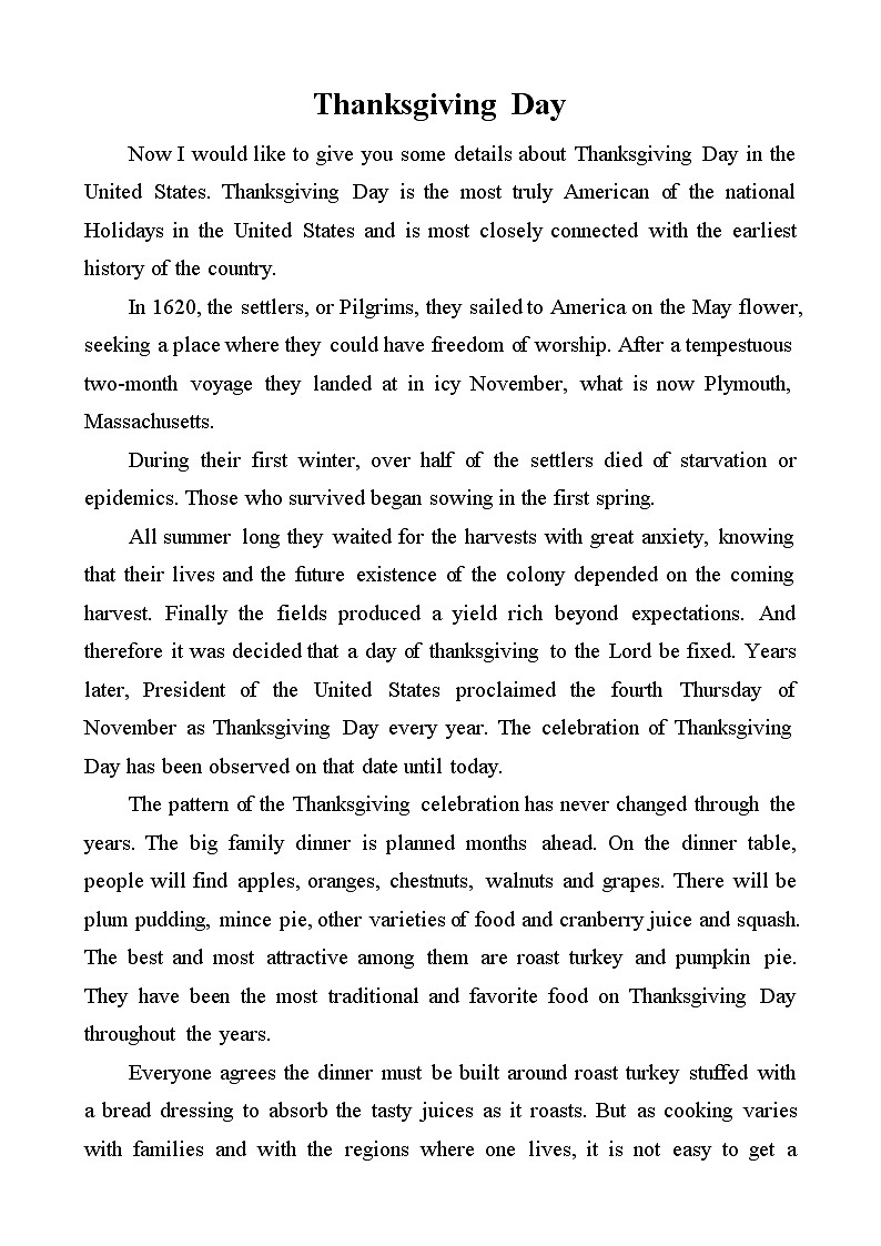 冀教版八年级英语上册 Unit 3 Lesson 16- Happy Thanksgiving!-资源套餐【教学设计+课件+习题+素材】01