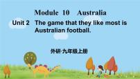 初中Unit 2 The game that they like most is Australian football.背景图ppt课件