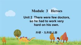 初中英语外研版 (新标准)九年级上册Unit 2There were few doctors, so he had to work very hard on his own.图文课件ppt