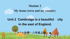 初中英语外研版 (新标准)八年级上册Module 2 My home town and my countryUnit 2 Cambridge is a beautiful city in the ea