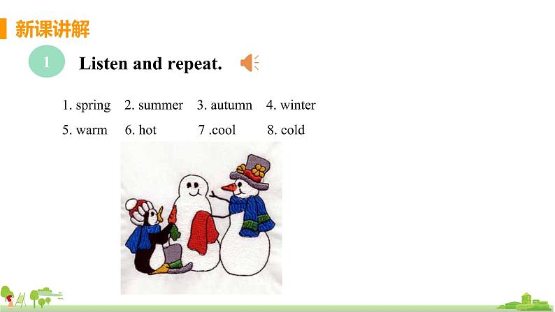 外研版英语七年级上册 SM4 My everyday lifeUnit 2 What's the weather like PPT课件04
