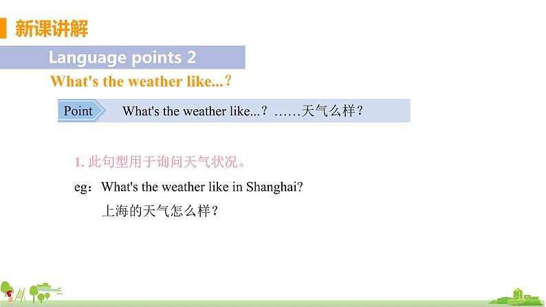 外研版英语七年级上册 SM4 My everyday lifeUnit 2 What's the weather like PPT课件08