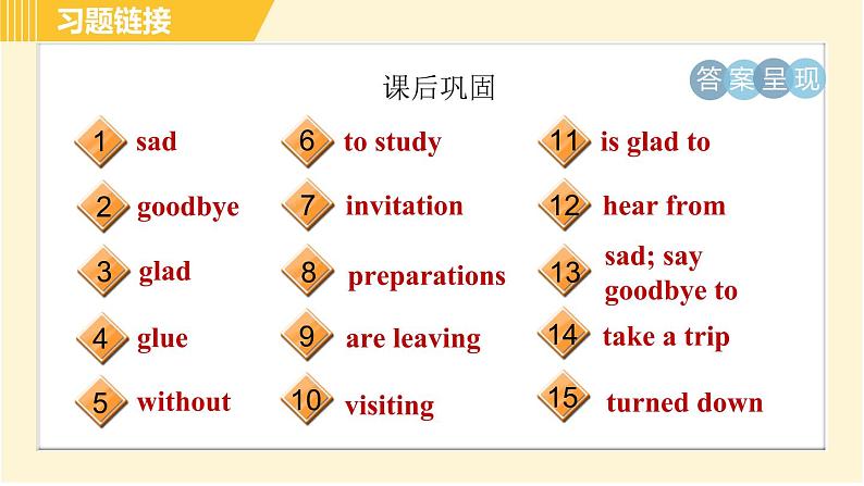 人教版八年级上册英语 Unit9 习题课件04