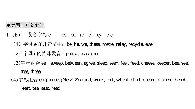 七年级英语上册 英语国际音标常见字母组合发音规律 PPT课件第2页