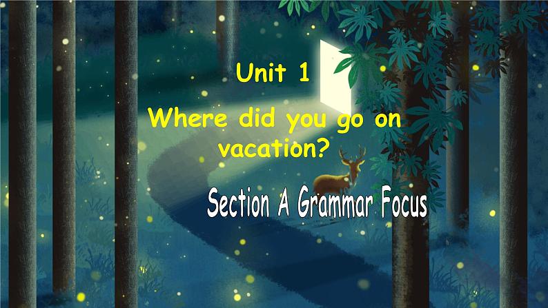 Unit 1 Where did you go on vacation SectionA Grammar Focus 课件-2021-2022学年人教版八年级英语上册第1页