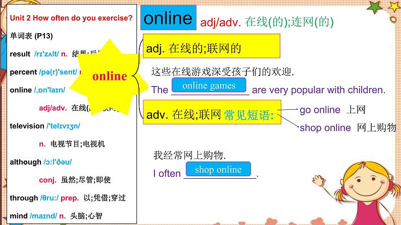 人教版八上Unit2 SectionB词汇精讲 课件08