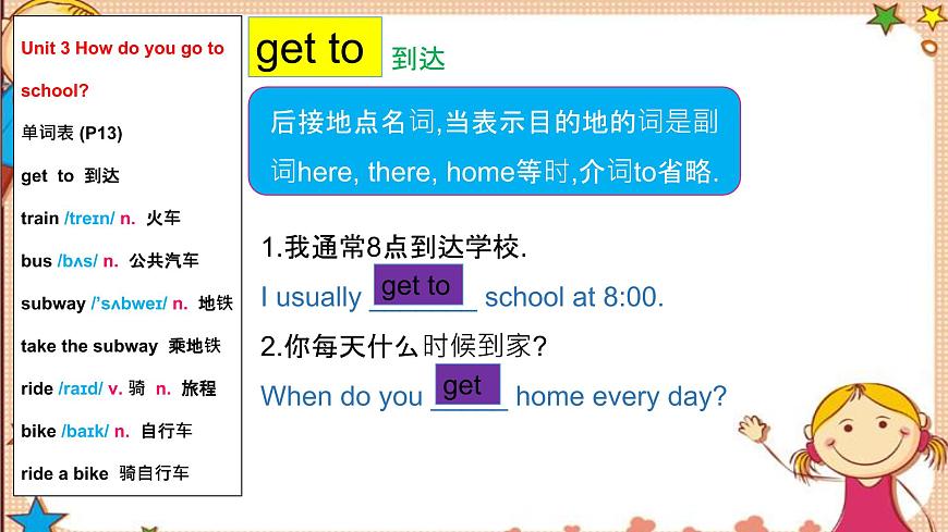 人教版七下Unit3 SectionA詞匯精講第3頁