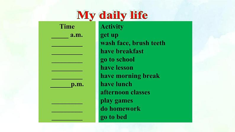Unit 2 Daily Life More practice& Culture corner (课件+练习+素材)05