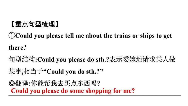 广东中考高分突破英语课件(外研版)教材梳理话题写作·外研版话题十二 天气、旅游和交通08
