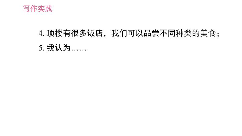 译林版七年级上册英语习题课件 Unit7 写作素养提升练04