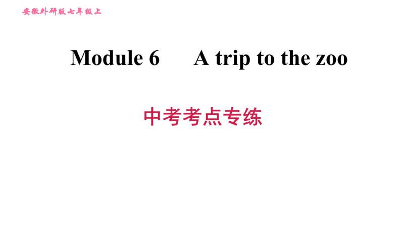 外研版七年级上册英语习题课件 Module6 中考考点专练01