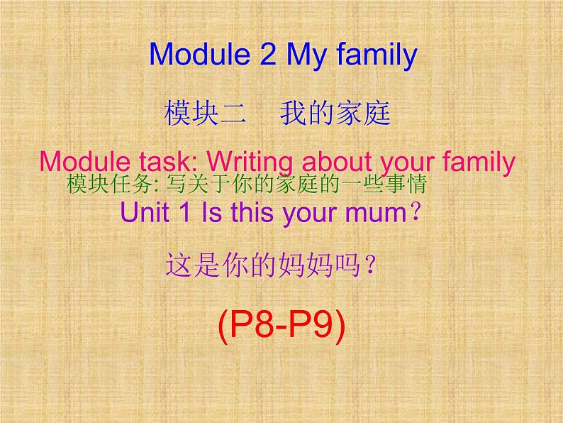 外研版(新标准)初中英语七年级上Moudle 2-Unit 1课件PPT第1页