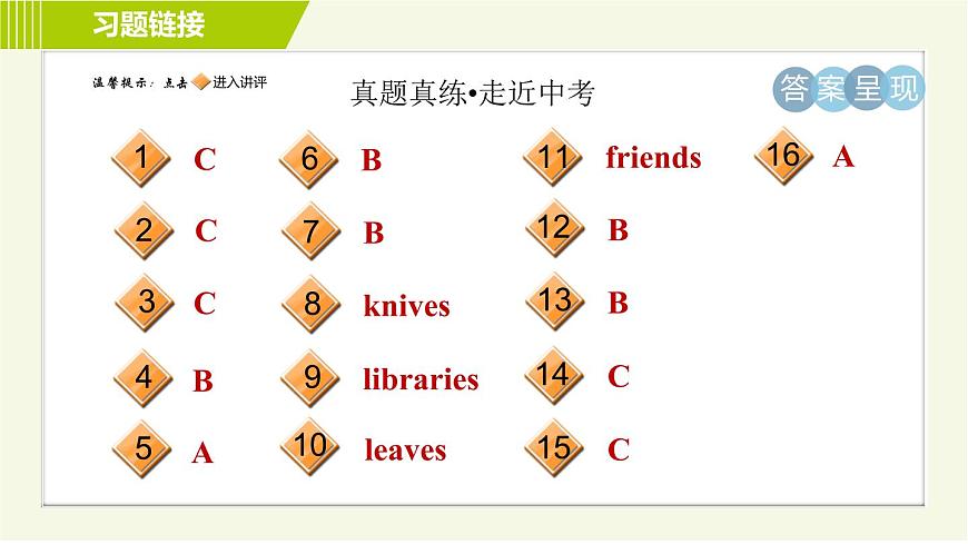 譯林版七年級上冊英語 Unit6 單元整合與拔高 習題課件第2頁