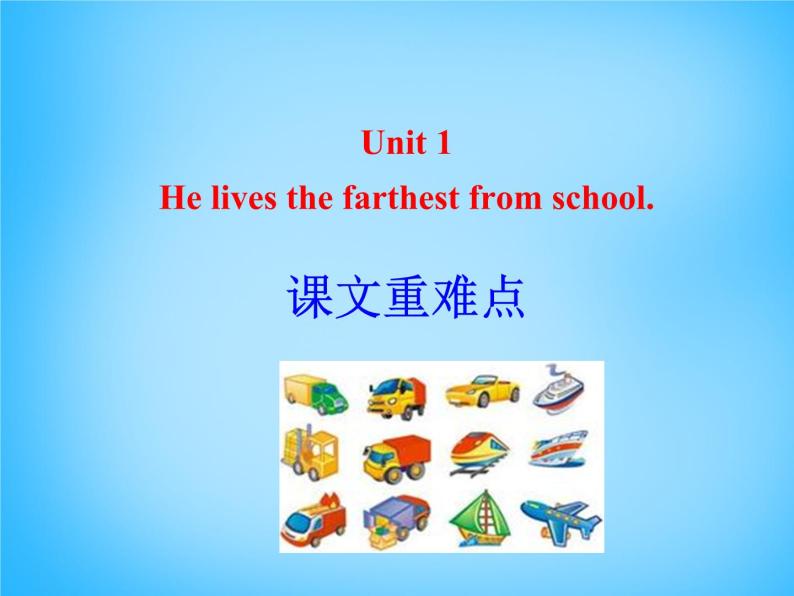 外研版八年级英语上册 Module 4 Unit 1 He lives the farthest from school重难点课件02