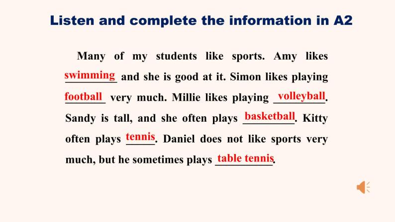 译林版七上  Unit 2《Let's play sports》integrated skills 课件+教案+练习05