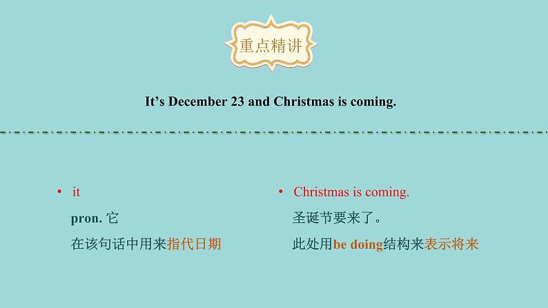 Unit 7 Lesson 42 Happy Holidays 课文讲解课件 冀教版英语七年级上册第4页