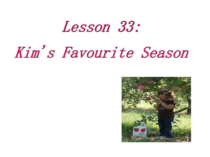 (新)冀教版七年级英语下册Unit+6+Lesson+33+Kim 's+Favourite+Season课件第2页