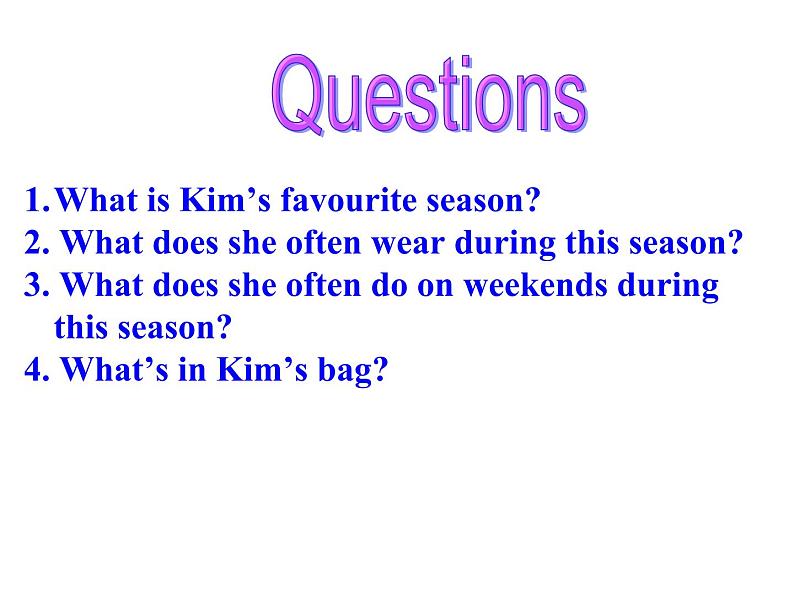 (新)冀教版七年级英语下册Unit+6+Lesson+33+Kim 's+Favourite+Season课件第8页