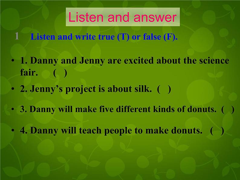 Unit 3 School Life Lesson 17 School Science Fair课件 (新版)冀教版七年级下册第5页