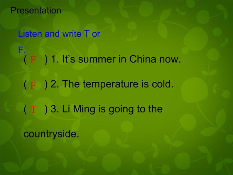 Unit 6 Seasons Lesson 36 Spring in China课件 （新版）冀教版七年级下册07